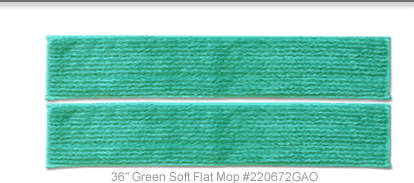 36" Green Soft Flat Mop