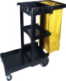 JANITOR CART BLACK RUBBERMAID