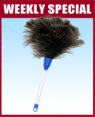 12" Ostrich Feather Duster W/ Handle