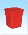 Square Brute Container & Lids 40 Gal
