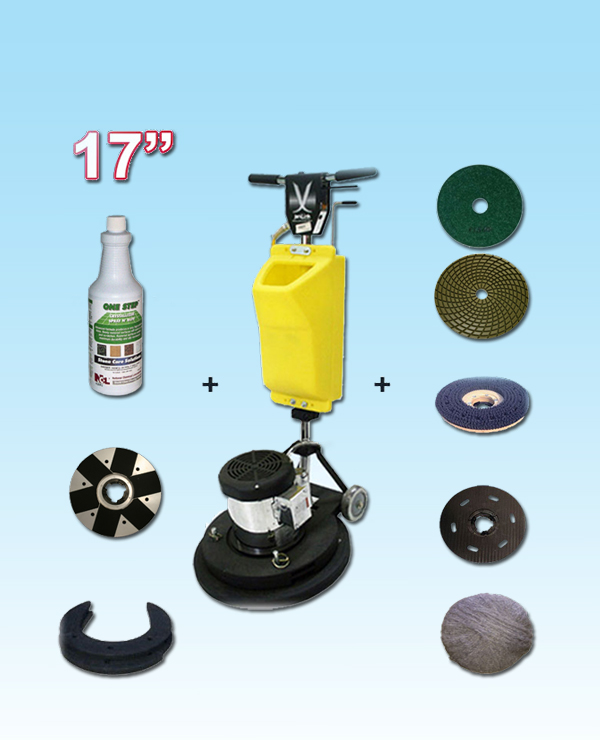 Floor Machine (Marble Buffer / Carpet Bonnet) JL Bulldozer Multi-function Kit 17"