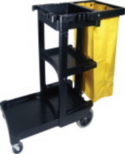 Janitor Cart (Trash / Cleaning) RUBBERMAID BLACK