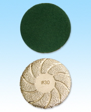 Stone Pad (Diamond Pad) Diamond Brazed Metal Pad 30 GRIT 4" EA