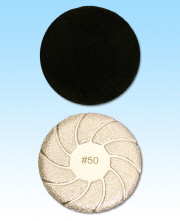 Stone Pad (Diamond Pad) Diamond Brazed Metal Pad 50 GRIT 4" EA