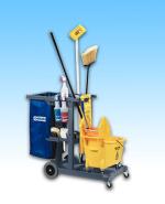 Carlisle JC1945S 3 Shelf Cleaning Cart