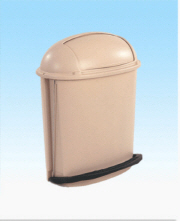 Trash Can (Indoor) Foot Pedal Rolltop Receptacle