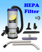 JL Pro-Team Super CoachVac HEPA w/ Tool Kit 10 Qt