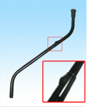 Telescoping S Wand Black ALUMINUM 38mm