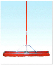 Broom (Push) ORANGE W/ HANDLE 36"