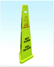 Floor Sign (Wet) TRIVU 3 SIDED Sign Green
