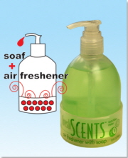 Hand Soap (Botttle) Fresh Scents Air Freshener w/ Soap Cucumber Melon 10 OZ