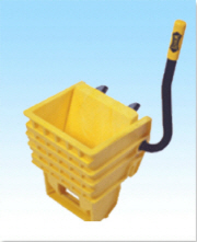 Mop Bucket (General) WHITE Side Press Wringer Yellow