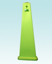 Floor Sign (General) TRIVU 3 SIDED Safety Sign Yellow Green