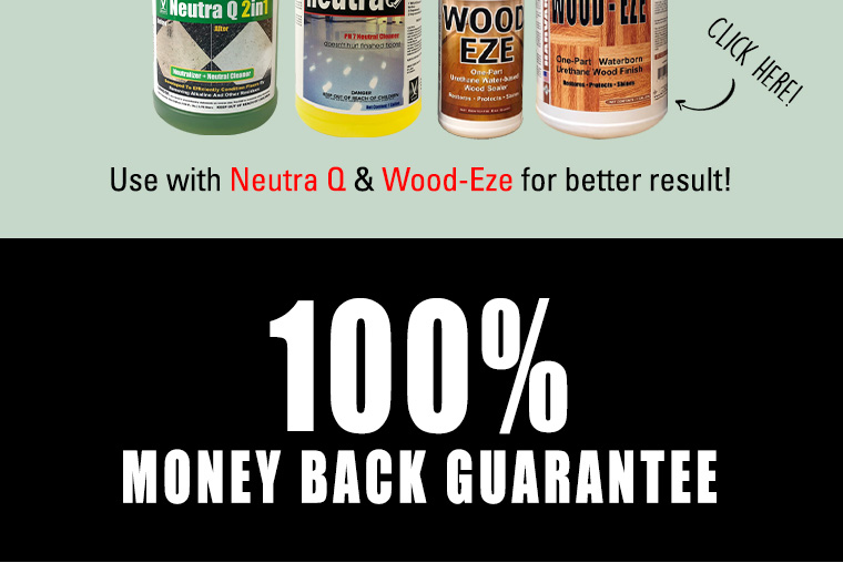 neutraQ, woodeze, money back guarantee.