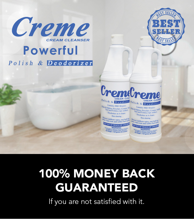 creme cream cleanser, polish, deodorizer, best seller, money back.