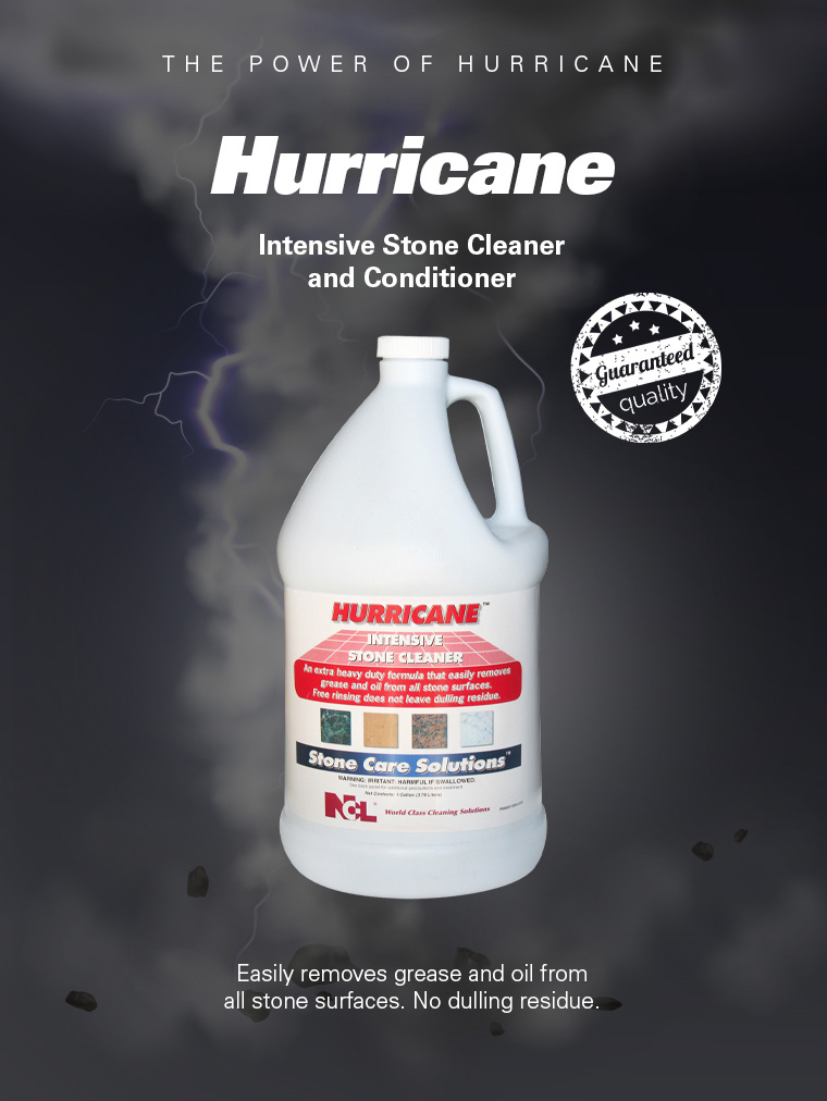 hurricane, intensive stone cleaner, conditioner.