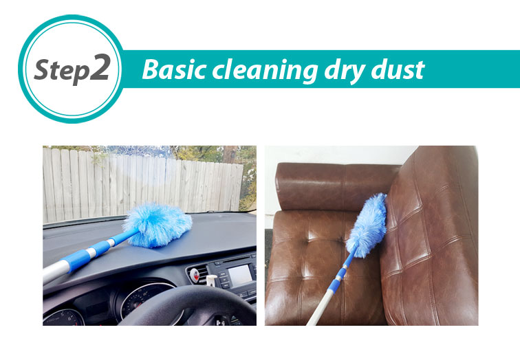 Step 2. Basic cleaning dry dust.