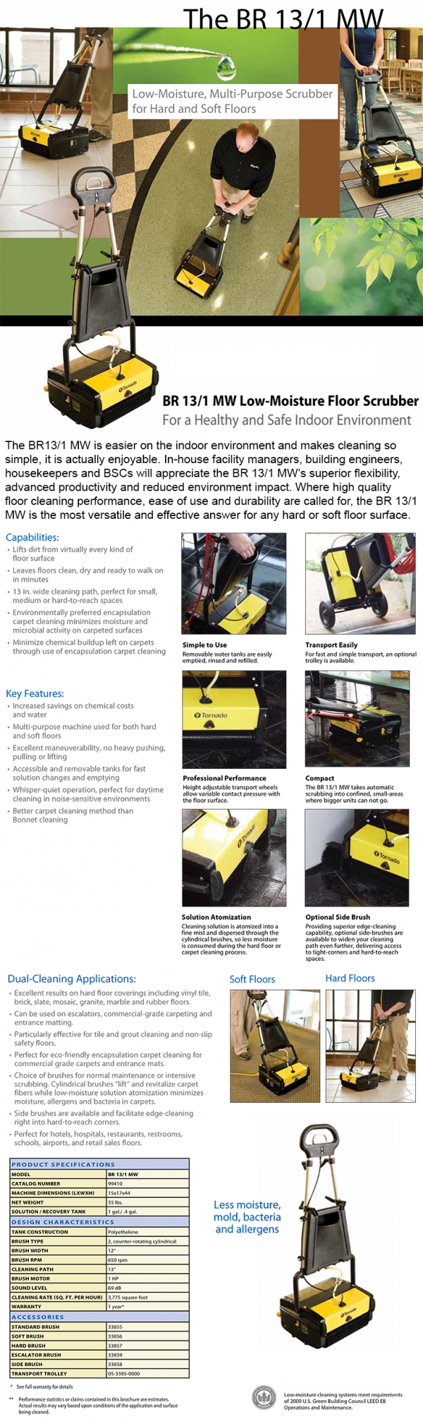 tornado br 13 1 multi purpose floor scrubber