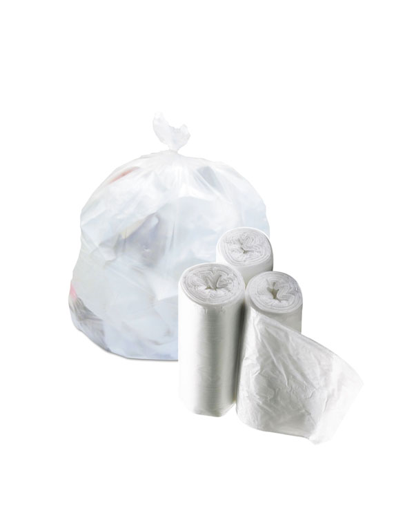 High Density Can Liners, 7-10gal, 8 microns, 24 x 24, Natural, 1000/Carton