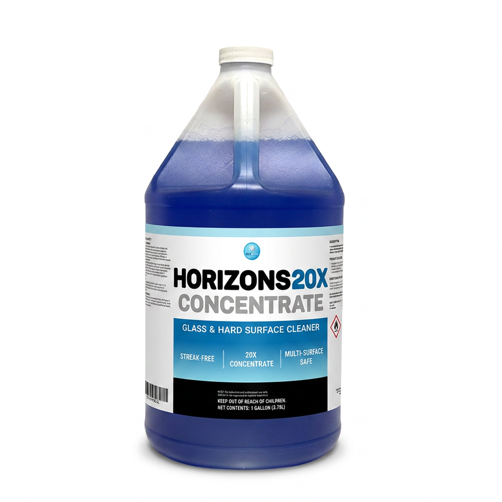 Horizons 20X Concentrate Glass and Hard Surface Cleaner 1 Gallon Sky Blue Brand