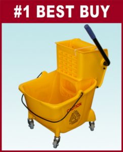 JL Premium  Professional Mop Bucket for 18 inch Flat Wet Mops Yellow/190895-BAI 