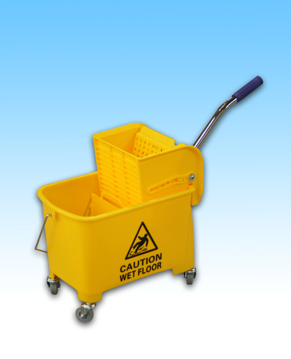 Micozy Commercial Mop Bucket with Side Press Wringer 5.28 Gallon Mop Bucket with Wringer Combo Commercial Home Cleaning Cart 23.5x10.75x27.5 inch 